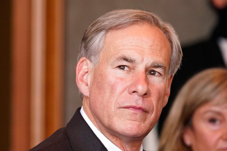 Texas Gov. Greg Abbott is seen during a news conference in 2021 in Dallas.