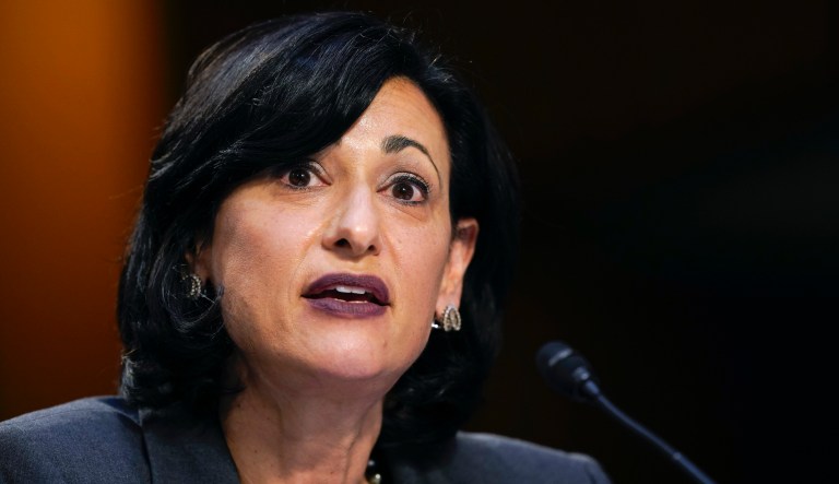 Dr. Rochelle Walensky, director of the Centers for Disease Control and Prevention testifies during a Senate Health, Education, Labor and Pensions Committee hearing on the federal coronavirus response on Capitol Hill in Washington, Thursday, March 18, 2021.