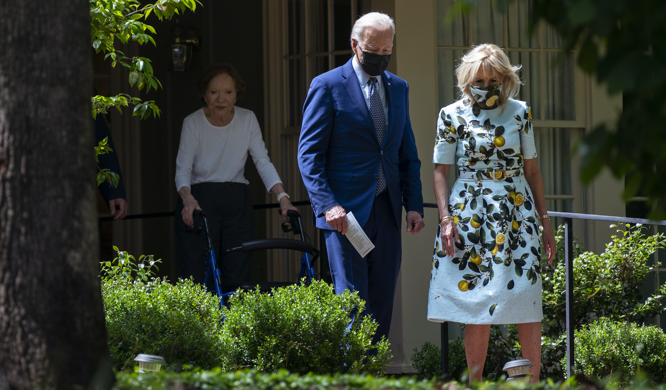 Bidens meet Carters in first in-person meeting of presidents since inauguration