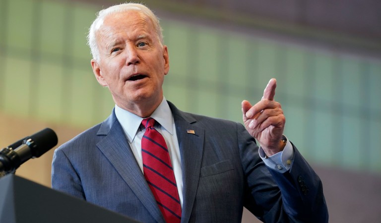 President Joe Biden speaks at the Green Road Community Center in Raleigh, N.C., Thursday, June 24, 2021. Biden is in North Carolina to meet with frontline workers and volunteers and speak about the importance of getting vaccinated.                    