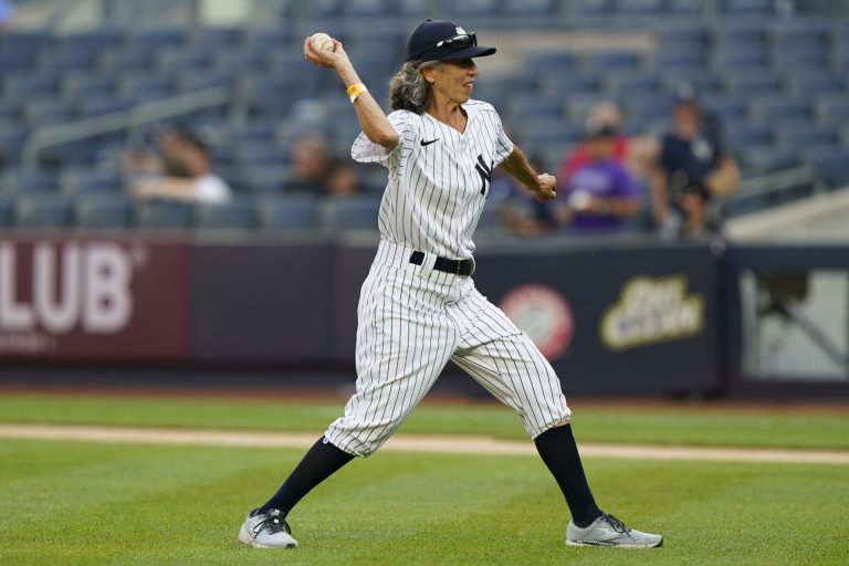 Woman, 70, throws first pitch at Yankee Stadium 60 years after being rejected as a batgirl because of her gender