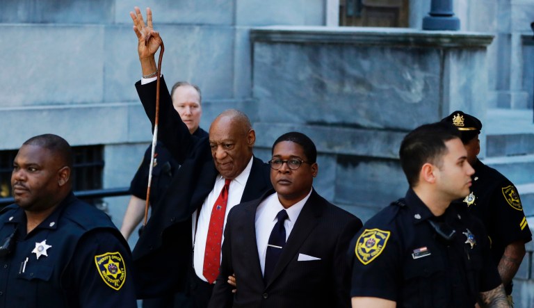 Bill Cosby arrives for his sexual assault trial, Thursday, April 26, 2018, at the Montgomery County Courthouse in Norristown, Pa.
