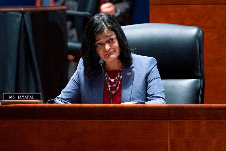 Rep. Pramila Jayapal, D-Wash., speaks at a Congressional Tri-Caucus news conference on Capitol Hill in Washington, Wednesday, Sept. 27, 2017, on injustice and inequality in America. The Congressional Tri-Caucus is comprised of the Congressional Black Caucus, Congressional Hispanic Caucus and the Congressional Asian Pacific American Caucus.