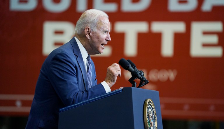 Biden boosts his spending bills and Gov. Phil Murphy in New Jersey