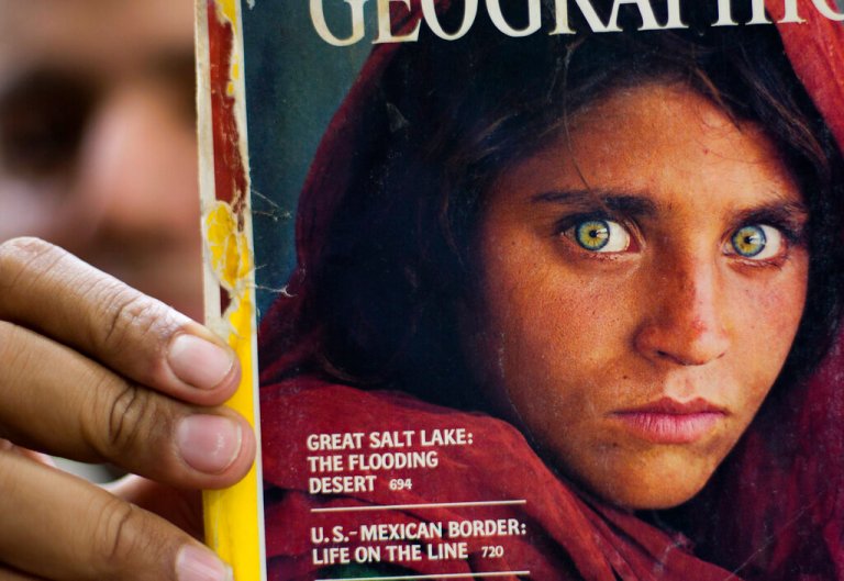 Afghan girl from famous National Geographic cover is evacuated to Italy