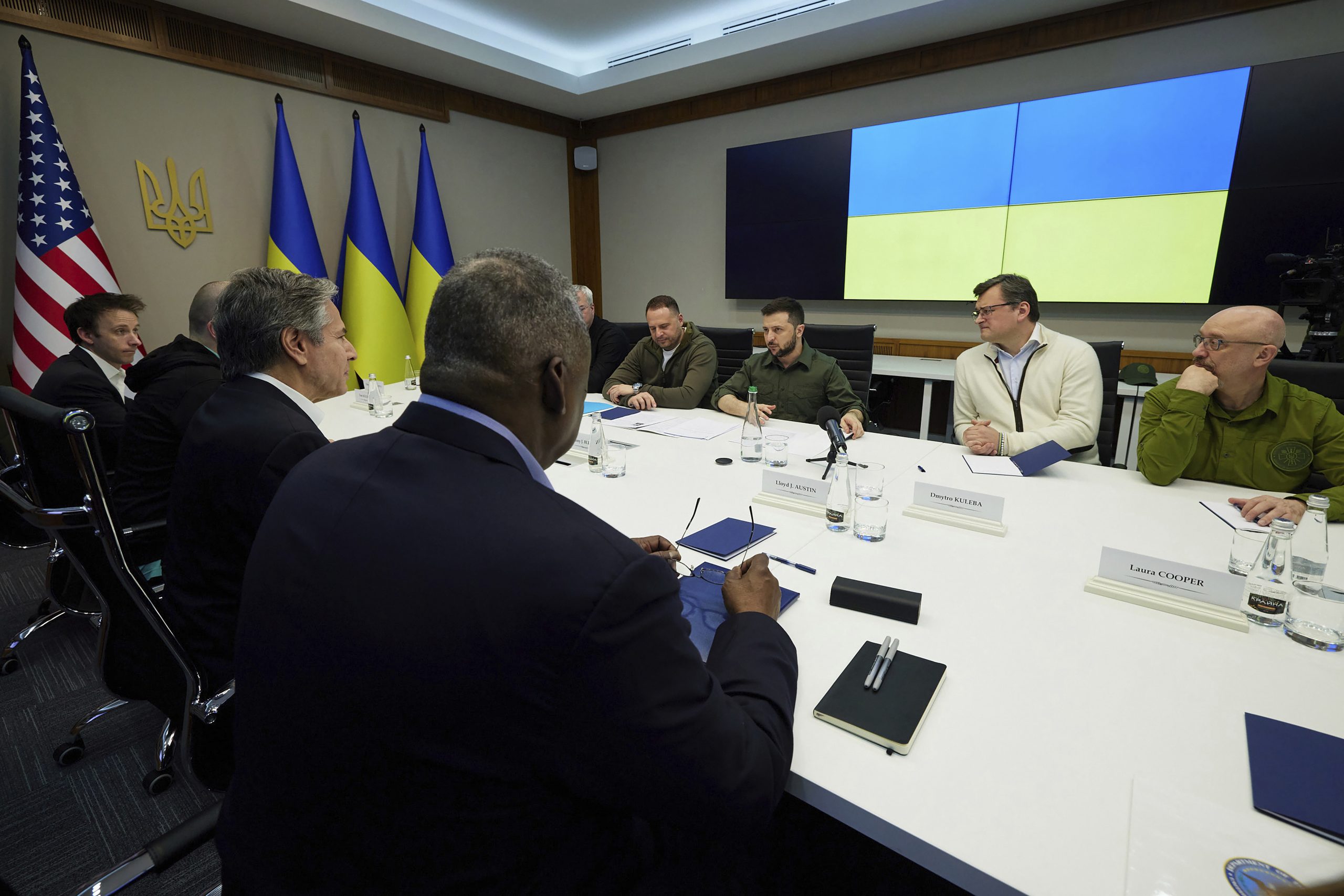 Austin leads second meeting of global defense leaders to respond to Russia’s war