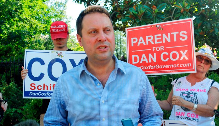 Del. Dan Cox, a Maryland state legislator who is seeking the Republican nomination for governor of Maryland.