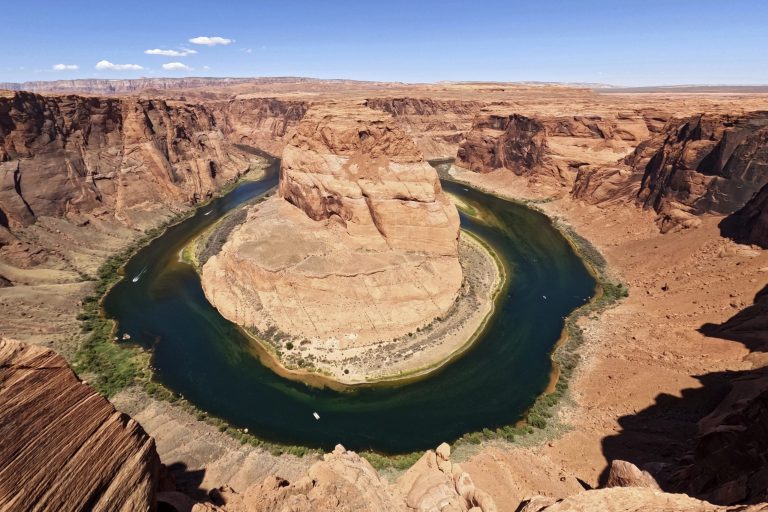 The Colorado River flows at Horseshoe Bend in Glen Canyon National Recreation Area on June 8 in Page, Ariz. 