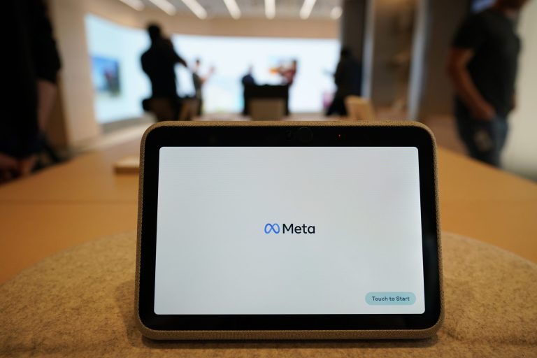 A Meta Portal Go is displayed during a preview of the Meta Store in Burlingame, California, on May 4, 2022. California revenues have been below expectations for four consecutive months. In California, the top 1% of earners pay about half of all state income taxes, making the state more vulnerable to a declining stock market. Facebook and Instagram's parent company posted its first revenue decline in history on Thursday, July 27, 2022, dragged down by a drop in ad spending as the economy falters.
