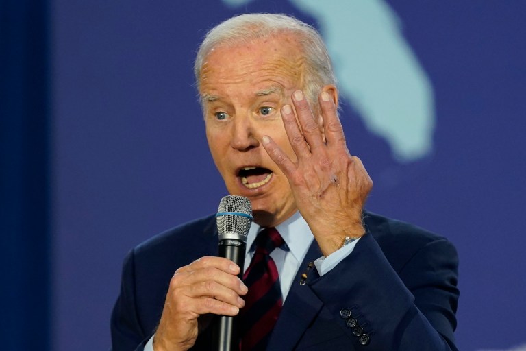 Biden calls DeSantis ‘Donald Trump incarnate’ at Florida reception for Crist