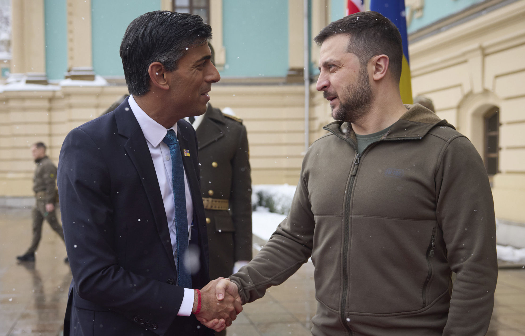 British PM Rishi Sunak makes first official visit to Ukrainian President Zelensky in Kyiv