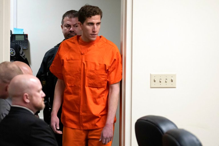 Bryan Kohberger, right, who is accused of killing four University of Idaho students in November 2022, appears at a hearing in Latah County District Court, Thursday, Jan. 5, 2023, in Moscow, Idaho. 