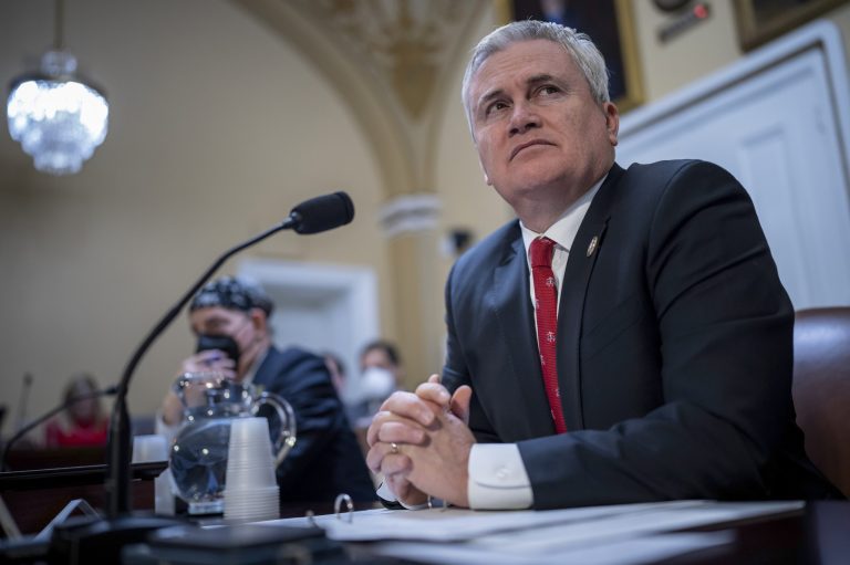 FILE - House Oversight and Accountability Committee Chairman James Comer, R-Ky., pauses for questions in the House Rules Committee as he advances a GOP effort to disapprove of action by the District of Columbia Council on a local voting rights act and a criminal code revision, at the Capitol in Washington, Feb. 6, 2023.