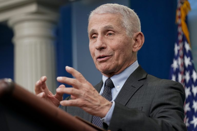 FILE - Dr. Anthony Fauci, Director of the National Institute of Allergy and Infectious Diseases, speaks during a press briefing at the White House, Tuesday, Nov. 22, 2022, in Washington.