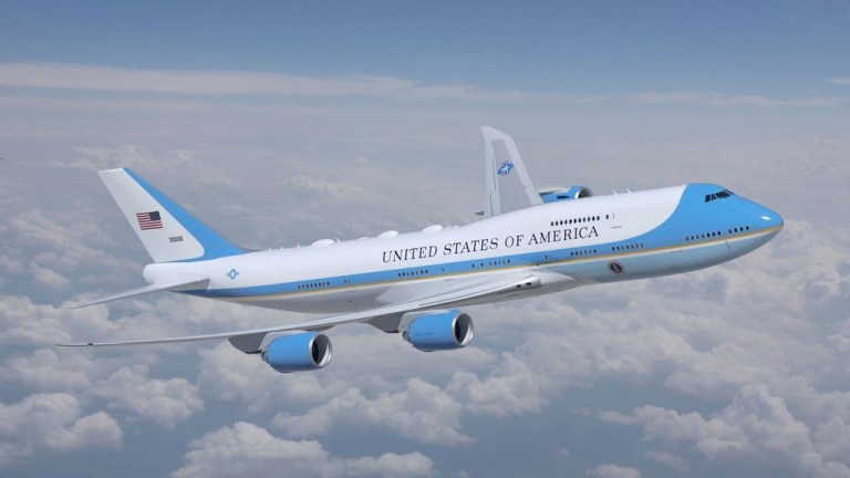 This artist rendering provided by the U.S. Air Force shows the new livery design for the new Air Force One, selected by President Joe Biden. 