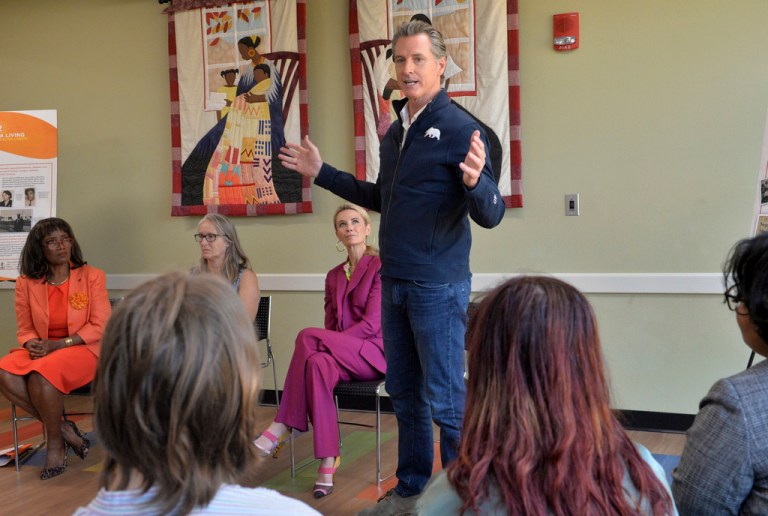 Newsom’s red state tour running into criticism from local Democrats