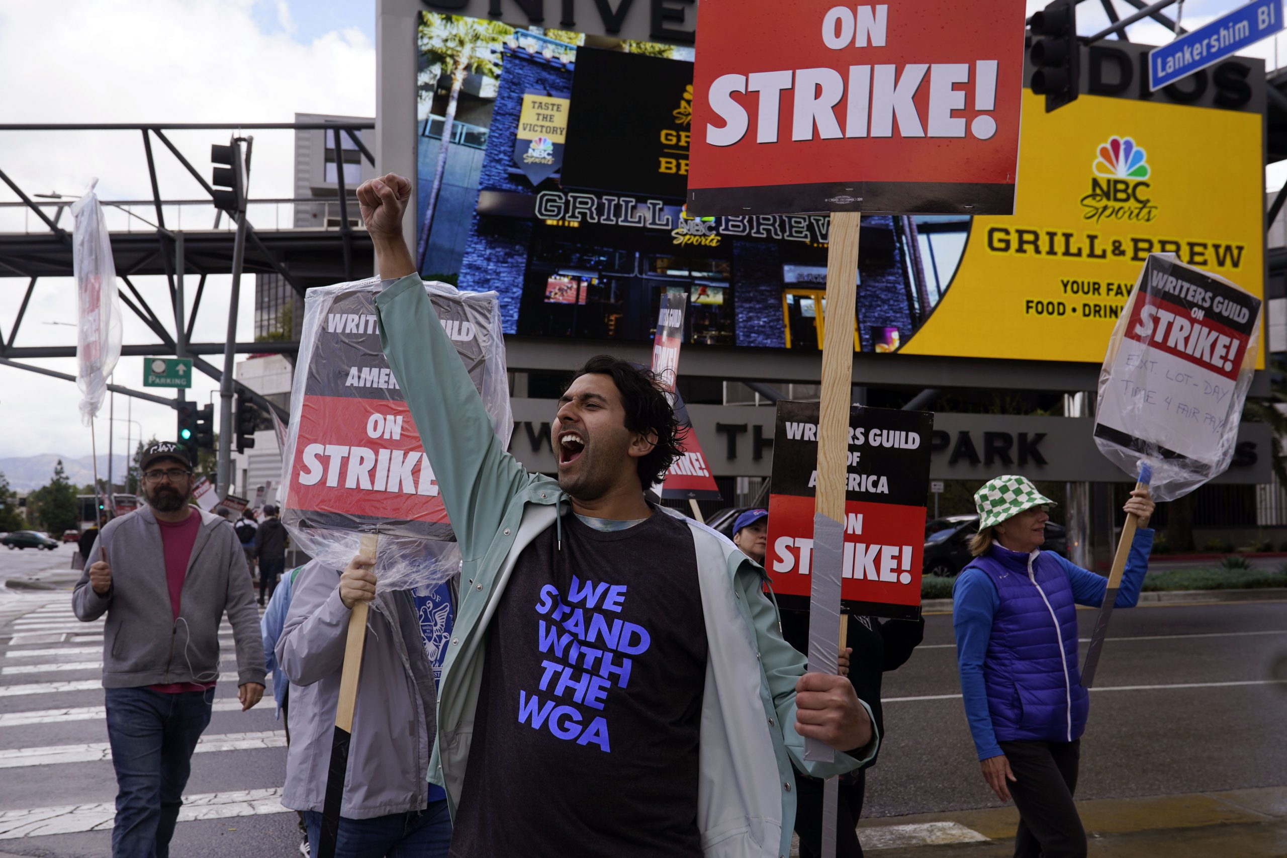 Hollywood writers strike: Protesters get support from Warner Bros. CEO, Jay Leno