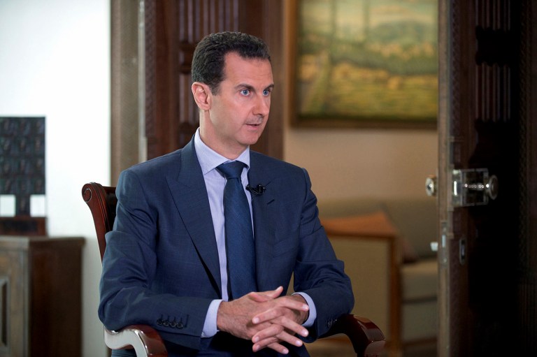 A Republican congressman says overthrowing Syrian President Bashar Assad must be the first step of any real Syria policy developed by the Trump administration. (Syrian Presidency via AP, File)