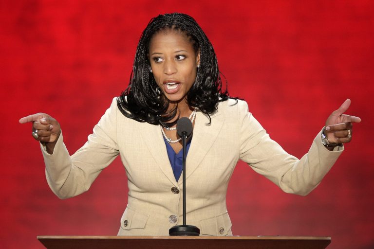 Mayor of Saratoga Springs, Utah, Mia Love addresses the Republican National Convention in Tampa, Fla., on Tuesday, Aug. 28, 2012. (AP Photo/J. Scott Applewhite)