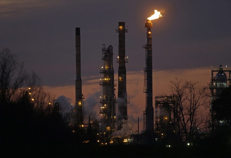 Louisiana energy producers, like this Exxon Mobil refinery in St. Bernard Parish, La., have been hit by federal regulations. (AP Photo/Gerald Herbert)