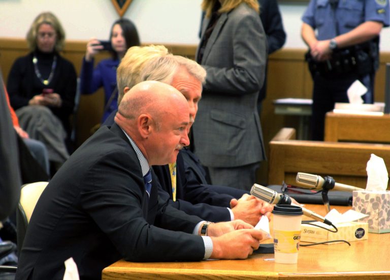 Mark Kelly, husband of former U.S. Rep. Gabrielle Giffords, D-Ariz., speaks to the Oregon Senate Judiciary Committee on Thursday, Feb. 6, 2014, in Salem, Ore. Kelly is backing a bill that would require background checks for private gun sales. (AP Photo/Chad Garland)