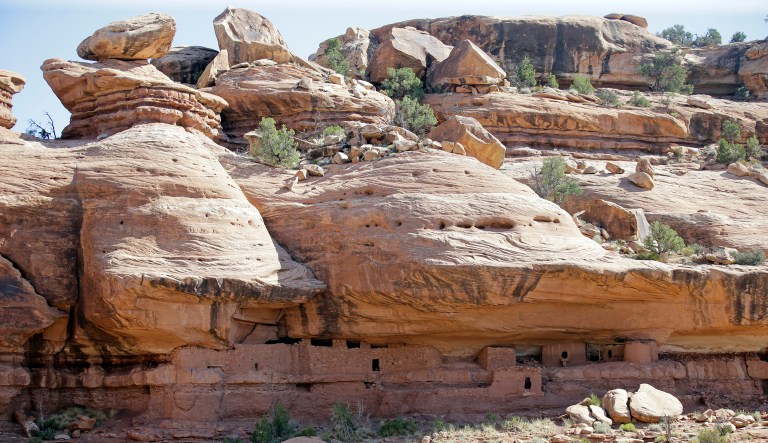 Trump will shrink Bears Ears National Monument in what's expected to be one of the largest reductions of protected land in modern history. (AP Photo/Rick Bowmer, File)