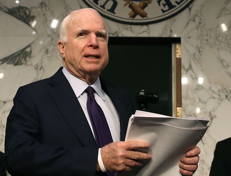 Sen. John McCain has been in talks to find a way to close the prison that other Republicans might support. (Getty)