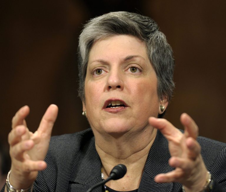   FILE - In this April 25, 2012 file photo, Homeland Security Secretary Janet Napolitano testifies on Capitol Hill in Washington. The Obama administration will stop deporting and begin granting work permits to younger illegal immigrants who came to the U.S. as children and have since led law-abiding lives. The election-year initiative addresses a top priority of an influential Latino electorate that has been vocal in its opposition to administration deportation policies. (AP Photo/Susan Walsh, File)  