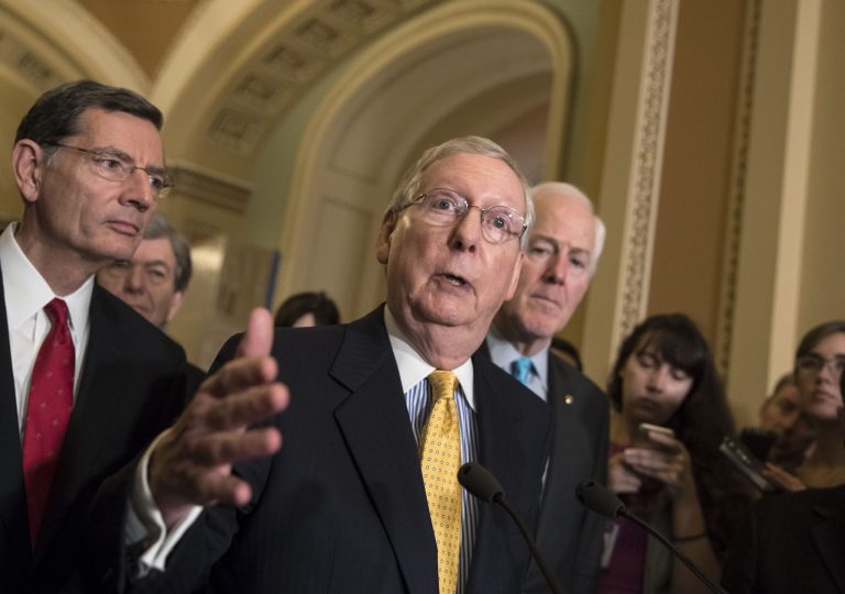 Senate Majority Leader Mitch McConnell, R-Ky., will join congressional Republicans in seeking lower healthcare premiums. (AP Photo/J. Scott Applewhite)