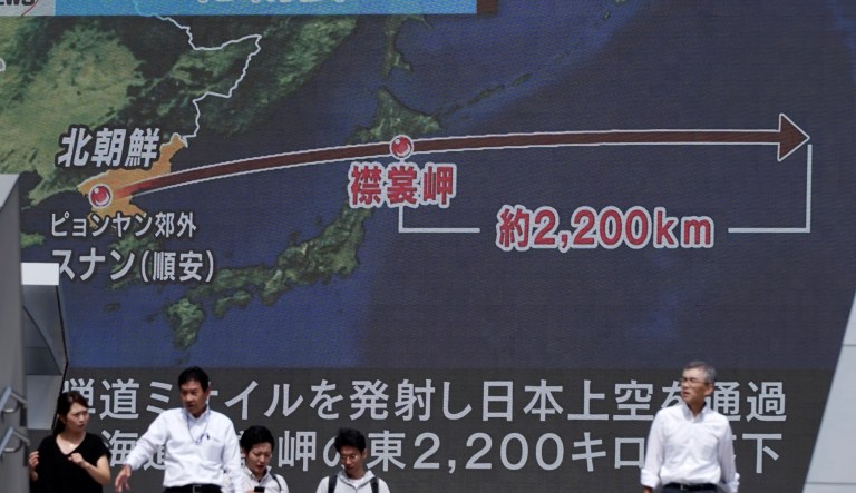 Americans in South Korea reported receiving fake mobile alerts and messages on social media that they must evacuate the peninsula. (AP Photo/Eugene Hoshiko)