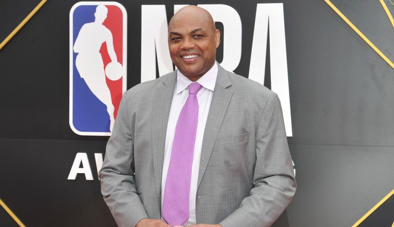 FILE - In this June 24, 2019, file photo, Charles Barkley arrives at the NBA Awards o at the Barker Hangar in Santa Monica, Calif. The former Auburn University star and NBA Hall of Famer says he's donating $1 million to Miles College, a historically black institution in Fairfield, Alabama.
