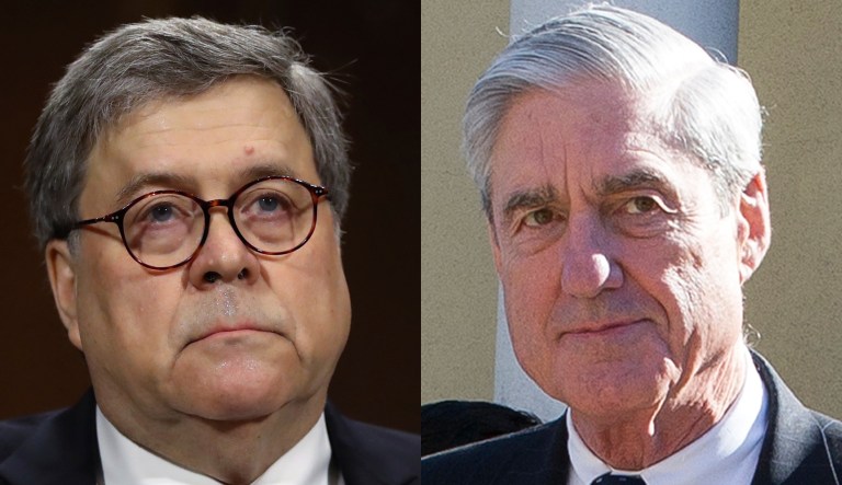 William Barr, Robert Mueller.