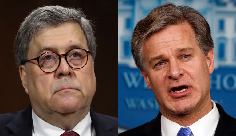 William Barr Christopher Wray.