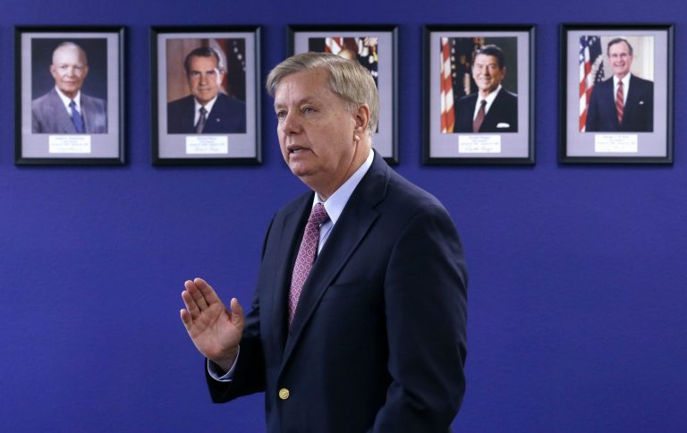 Sen. Lindsey Graham appeared on Fox News Tuesday to defend his plan to deploy U.S. ground-combat forces to Iraq and Syria if elected president. (AP Photo)