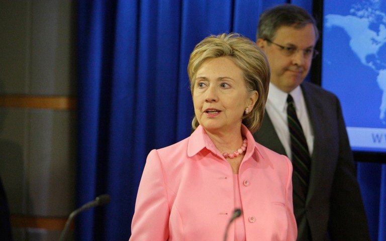 Hillary Clinton skipped a special 2011 briefing on cybersecurity that members of her staff at the State Department organized specifically for her, according to information revealed Friday. (AP Photo/Alex Brandon)