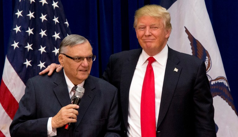 Former Sheriff Joe Arpaio said Thursday he would be honored if President Trump decided to pardon him following his recent conviction for criminal contempt of court. (AP Photo/Mary Altaffer, File)