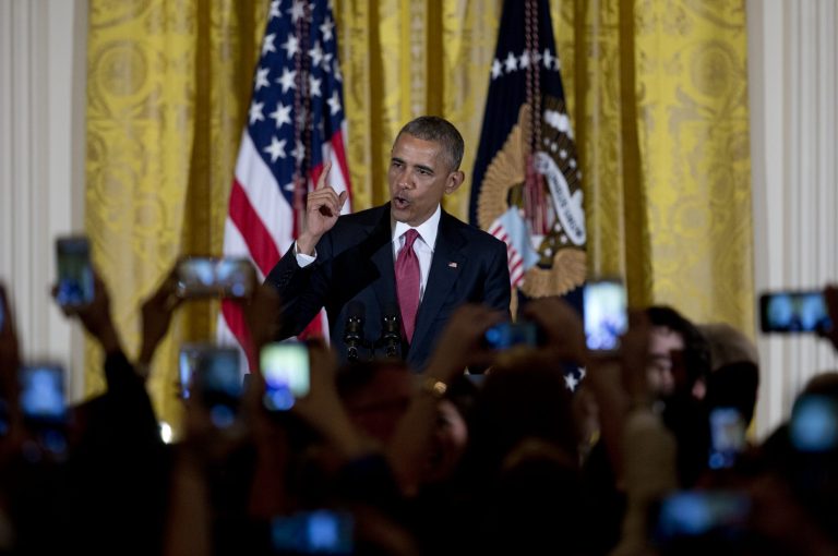 Skeptics say President Obama is kicking himself in the foot with a trip to Nike's Beaverton, Ore., campus Friday to extol the virtues of free trade. (AP Photo)Â 