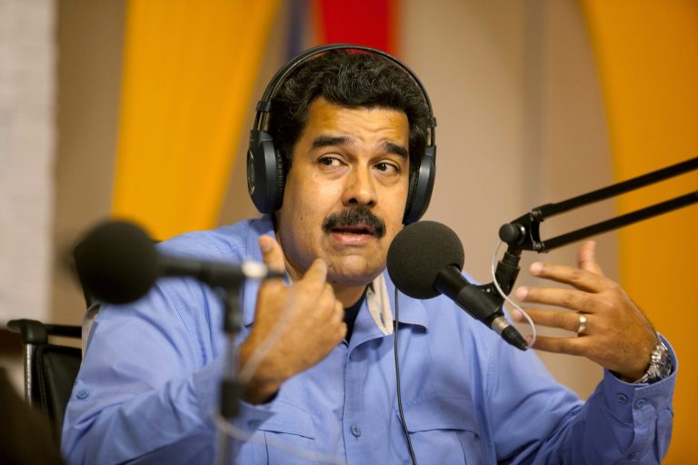 FILE - In this March 11, 2014 file photo, Venezuela's President Nicolas Maduro speaks on his radio and television program called 