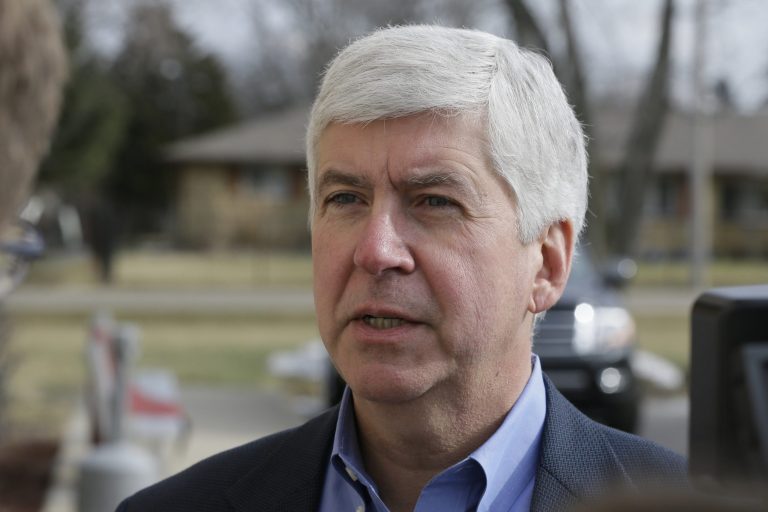 Emails from Michigan Gov. Rick Snyder's top lawyers indicated concerns about the river water as far back as October 2014, about whether to continue using Flint River water to supply the town. (AP Photo/Carlos Osorio, File)