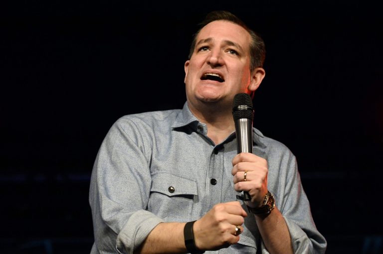 Ted Cruz emerges as the front-runner to win the first nominating contest in Iowa and gains nationally. (AP Photo/Mark Zaleski)