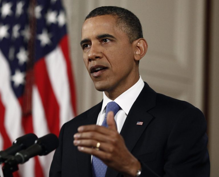 President Barack Obama threatened to veto two bills the House of Representatives will vote on Wednesday, both of which are designed to embarrass the administration over recent delays in implementing key Obamacare mandates.  (AP/Luke Sharrett)