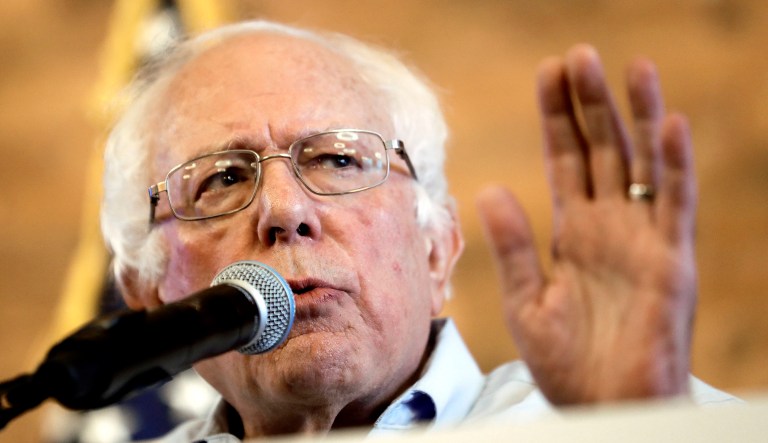 U.S. Sen. Bernie Sanders, I-Vt, gestures as he speaks for Democratic gubernatorial hopeful Andrew Gillum during a campaign stop for Gillum Friday, Aug. 17, 2018, in Tampa, Fla.