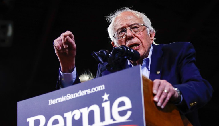 Bernie Sanders bashes media ‘venom’ and establishment ‘working frantically to try and defeat us’