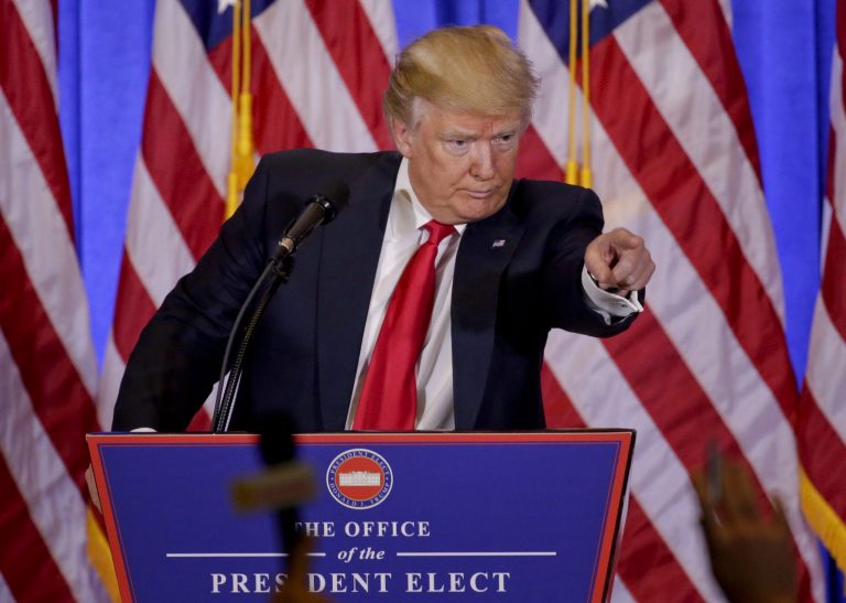 President Trump said Tuesday that the lack of Senate action on his Cabinet nominees shows that Washington, D.C. is broken. (AP Photo/Seth Wenig)