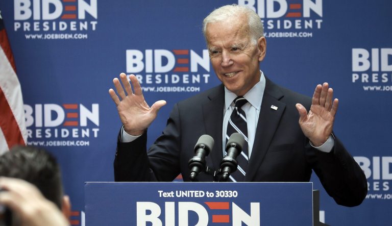 Democratic presidential candidate former Vice President Joe Biden speaks about foreign policy at The Graduate Center at CUNY.