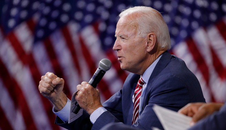 Former Vice President and Democratic presidential candidate Joe Biden speaks during a gun safety forum Wednesday, Oct. 2, 2019, in Las Vegas.