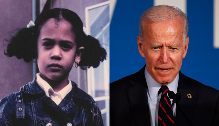 Young Kamala Harris and Joe Biden.