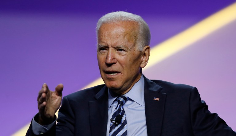 Democratic presidential candidate former Vice President Joe Biden, speaks during a candidates forum at the 110th NAACP National Convention, Wednesday, July 24, 2019, in Detroit.