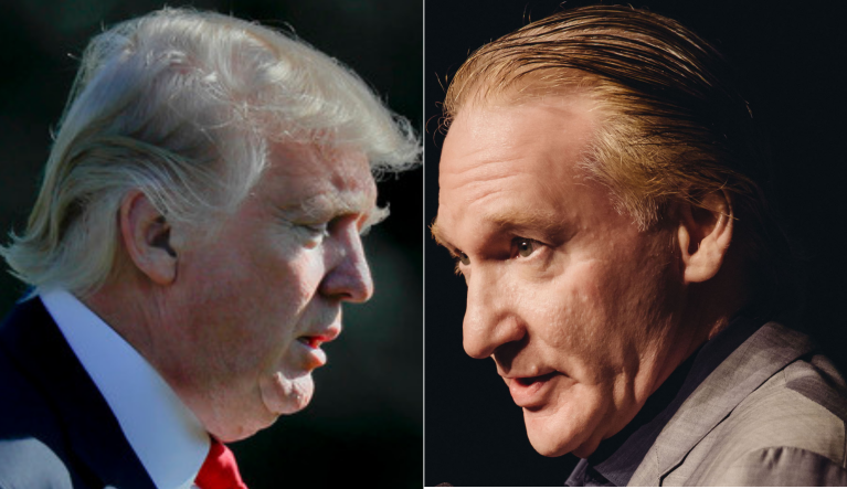President Donald Trump and talk show host Bill Maher
