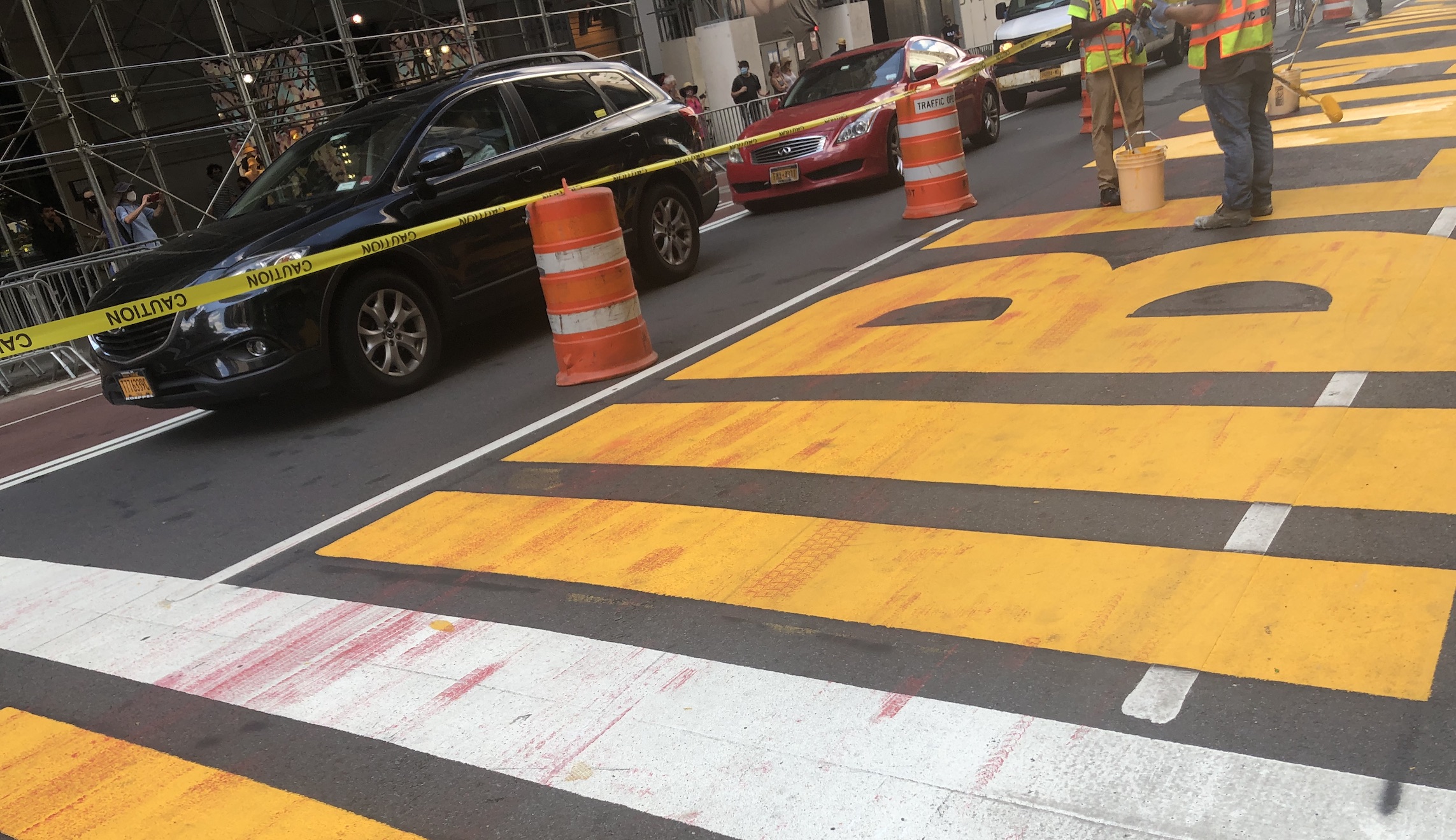 Town removes Black Lives Matter street art after resident requests Trump design be installed as well